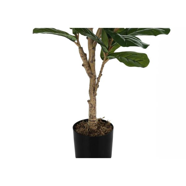 Black Green 47-Inch Indoor Floor Potted Real Touch Decorative Fiddle Artificial Plant, image 3
